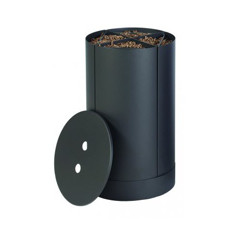 Fractio Opslagtank voor houtpellets Frosted Black Dixneuf design