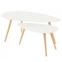 Low tables pull-out oak and lacquered white 116 KosyForm