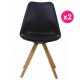 Lot de 2 Chaises Noir Piétement Chêne KosyForm