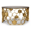 Coffee table MANUKA brass pole BRABBU Design Forces