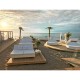 Bain de Soleil Vela Daybed Vondom Rond Blanc Mat avec Pergola