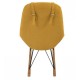 Rocking-chair Hygge en Tissu Jaune et Bois Eva KosyForm