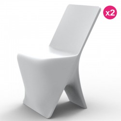 Set of 2 chairs Vondom design Sloo white