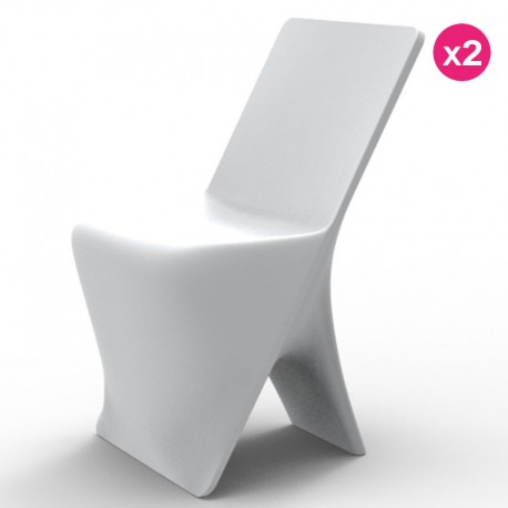 Conjunto de 2 cadeiras Vondom design Sloo branco