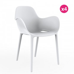 Set of 4 chairs Sabinas Vondom white