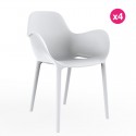 Set of 4 chairs Sabinas Vondom white