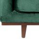 Sofa 2 Places Vintage Green Velvet and Walnut Walnut KosyForm Mantis