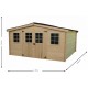 Habrita Solid Wood Garden Shelter 7.42 sqm with steel roof
