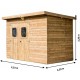 Thermabri Garden Shelter em Habrita Solid Wood 19.69 m2 com Telhado de Aço