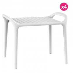 Set van 4 salontafels Vondom Ibiza White Milos