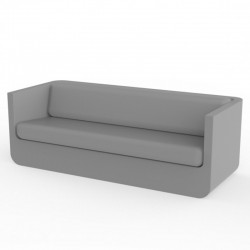 Canapé Vondom Ulm sofa avec coussins acier