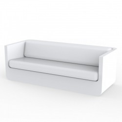 Canapé Vondom Ulm sofa avec coussins blanc
