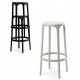 Lot de 4 tabourets de Bar Brooklyn Vondom hauteur d'assise 76 gris tourterelle