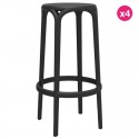 Set of 4 stools of Bar Brooklyn Vondom seat height 76 black