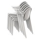 Lot de 4 fauteuils Vondom Brooklyn gris tourterelle