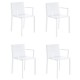 Lot de 4 fauteuils Vondom Quartz gris