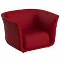 Poltrona Vondom design Suave em tecido repelente de água garnet vermelho 1046