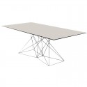 Table Faz Vondom 200x100 stainless steel base white top