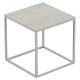 Vierkante salontafel Pixel Vondom Dekton Danae ecru en poten ecru 40x40xH25