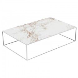 Mesa de centro Pixel Vondom Dekton Entzo patas blancas y blancas 160x100xH25