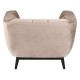 Beige velvet armchair Marao KosyForm