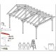 Carport en Bois 28m2 avec Toit Habrita