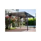 Carport Plat Dak 14.70m2 in aluminium en polycarbonaat Habrita