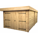 Wooden garage Habrita 21m2 Flat roof