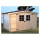 Garden shed in Wood of Spruce Brut Habrita 9 m2