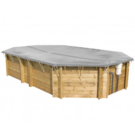 Winter cover octagonal wood pools elongated OCTO Plus 640