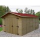 Garage in legno massello Habrita 21,7m2 con assi da 42 mm