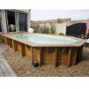 Pool Wood Ubbink Océa 355x550 H120cm Liner Grey