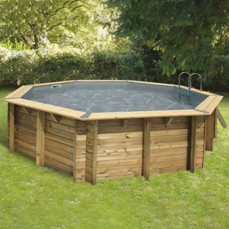 Piscine Bois Ubbink Océa 510 H120cm Liner Gris