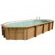 Piscina Legno Ubbink Océa 470X860 H130cm Fodera Beige sabbia