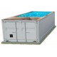 Contêiner de piscina CosyPool Swim Plus 244x605 H150 retângulo CosyPool