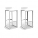 Set di 2 sgabelli High Wall Street Vondom Bianco