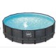 Pool Elite Round Design rattan 488x122