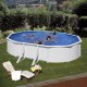 Piscine GRE Ovale Blanc Fidji 500×300x120 avec filtre à sable