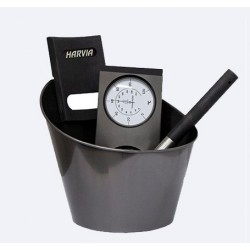 Kit accessori Harvia Metal nero per Sauna