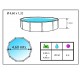 GRE Oval Pool White Fiji 500×300x120 con filtro de arena