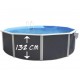 Piscine hors sol TOI Prestigio ronde 460x132 avec kit complet Anthracite