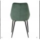 Lot de 2 Chaises Repas Velours Vert avec Piétement Métal Noir Kari KosyForm