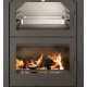 Ferlux Houtkachel met Forno 60 Stalen Oven16kW met glas