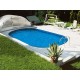 Piscina Oval Ibiza Familia 800 Lujo Enterrado