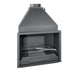 Ferlux Holzofen mit Forno 60 Backofen aus 16kW Stahl mit Glas