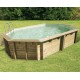 Pool Wood Ubbink Azura 610x400 H120cm Beige Liner