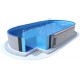 Piscina oval Ibiza Azuro 900x500 H150 forro azul