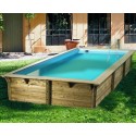 Piscina Madeira Sunwater 550x300 H140cm Forro Azul Ubbink