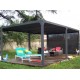 Bioclimatic pergola Habrita 21.5 m2 Aluminum and curtain side 3.6