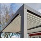 Pergola Bioclimatique aluminium anthracite 10,80 m2 et Toit avec lames ovales Habrita